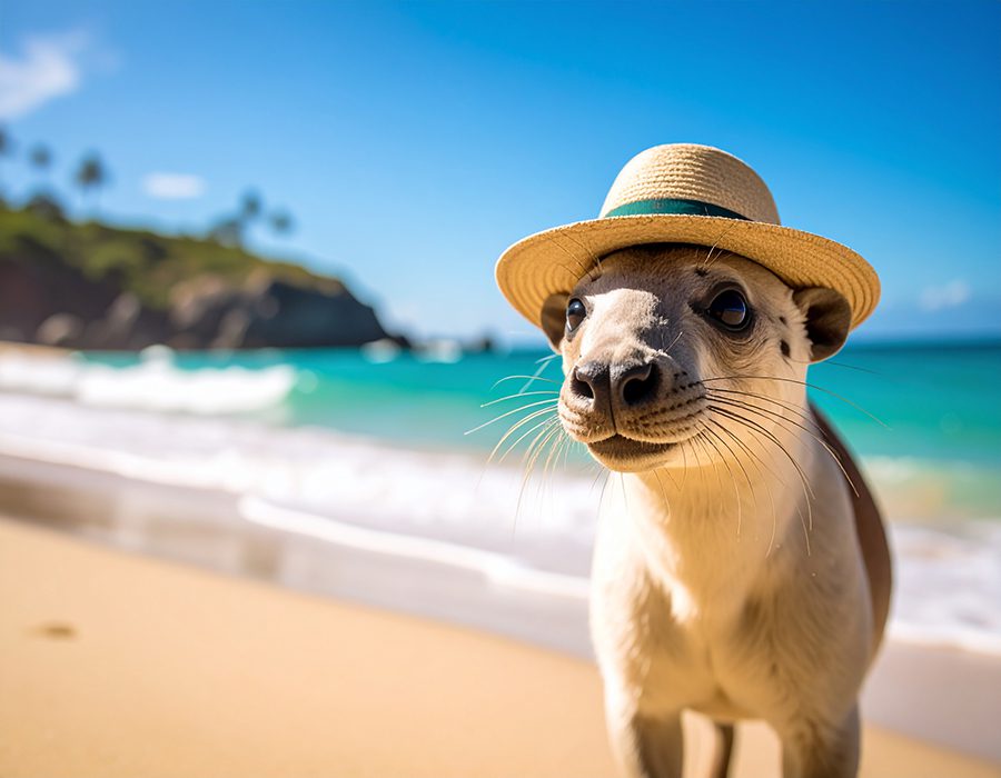 Seal hybrid in a hat